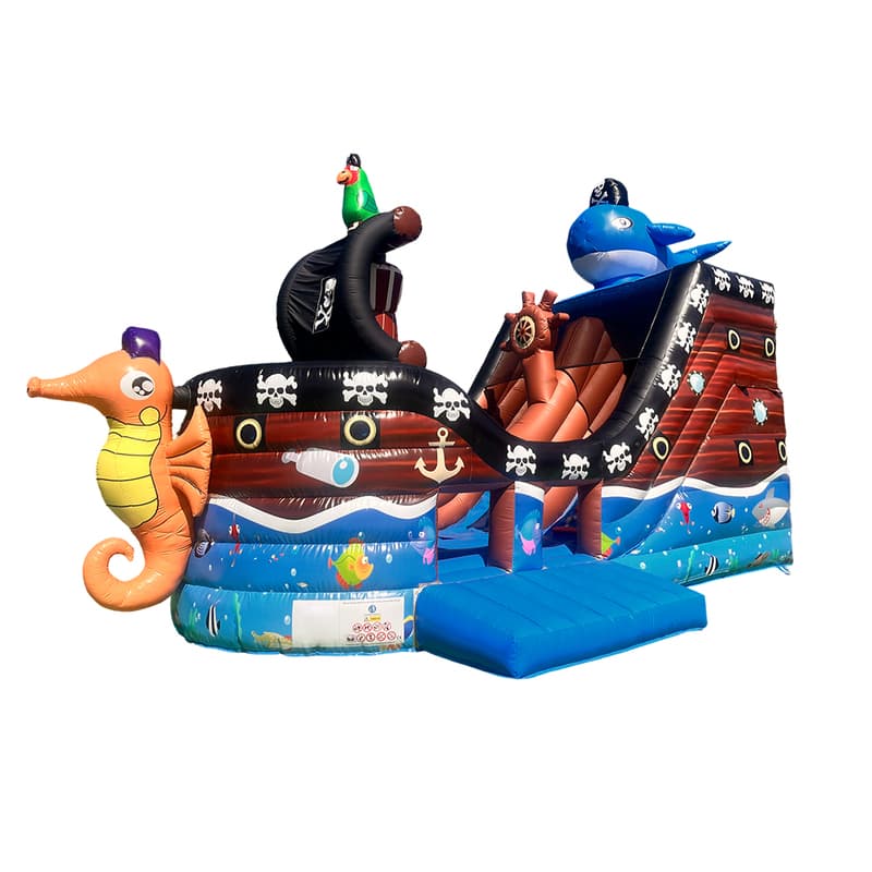Pirate Ship Inflatable Combo Bounce House